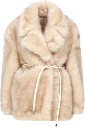 Sportmax Rosaria Jacket - Dames - Jassen - Beige - M - Leer - Jassen