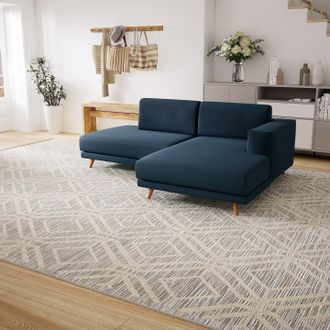 MYCS Ecksofa Ozeanblau LINKS - Flexible Designer-Polsterecke, L-Form: Beste Qualität, einzigartiges Design - 224 x 75 x 162 cm, konfigurierbar
