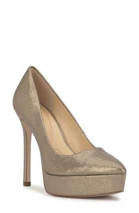 Jessica Simpson Sinelia Pointed Toe Platform Pump in Bronze Gllzll at Nordstrom Rack, Size 9