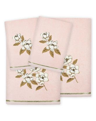 Linum Home Textiles Maggie 4Pc Embellished Turkish Cotton Towel Set