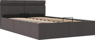 vidaXL Cama Canap&eacute; Hidr&aacute;ulica De Almacenaje Sin Colch&oacute;n Gris 120x200cm Vidaxl