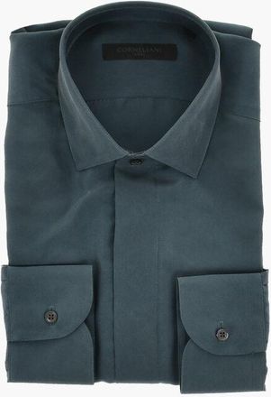 Corneliani CODE Silk Shirt with French Collar size 41