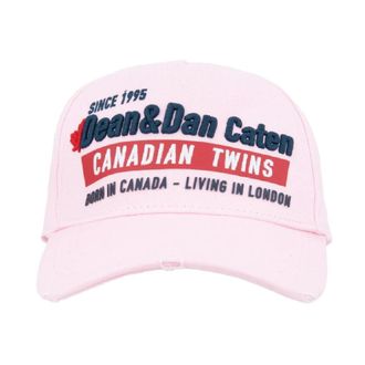 Dsquared2 Caps, unisex, Pink, Size: ONE SIZE Embroidered Baseball Cap with Buckle