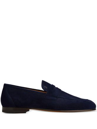 Tod's leather loafers - men - Calf Leather/Goat Skin/Calf Leather - 10.5 - Blue