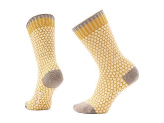 Smartwool Everyday Popcorn Polka Dot Crew Socks Knee High Socks Shoes Honey Gold : MD (US Mens Shoe 6-8.5 - Womens Shoe 7-9.5)