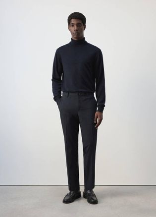 Mango Pantaloni Bologna cropped slim-fit navy - Uomo - 44 - MANGO MAN