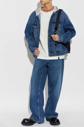 Palm Angels Straight-leg Jeans, Mens, Blue