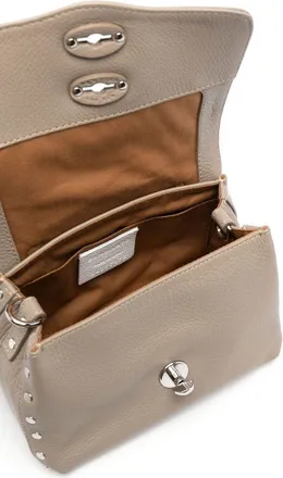 Zanellato Leather Top Handle Bag - Light Grey