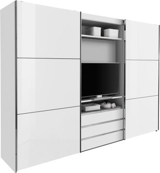 Wimex Schwebetürenschrank »Magic by fresh to go« tolles EXTRA: mit drehbarem TV-Element, Fronten aus Glas