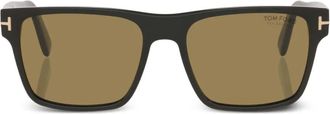 Tom Ford Eyewear Calder metal-detail square-frame sunglasses - men - Acetate - 55 - Black