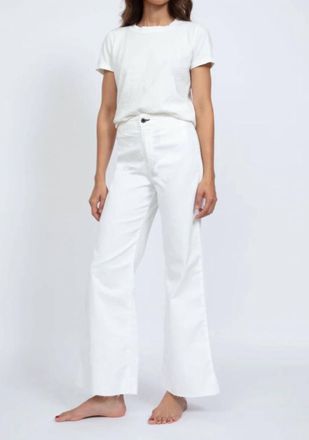 ASKK NY Cropped Brighton Ankle Pants In Ivory