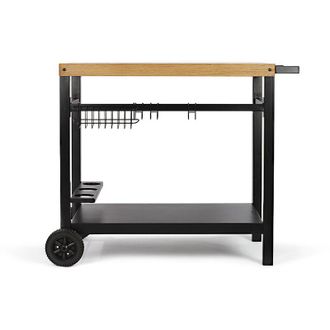 Livoo carrello per plancha nero/legno - gs131 - livoo