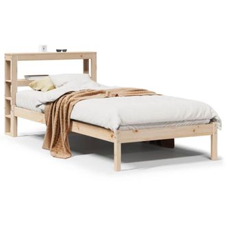 Berkfield Home Bed Frame without Mattress 75x190 cm Small Single Solid Wood Pine in Light Brown