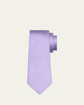 Giorgio Armani Mens Micro-Circle Silk Tie