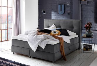 Atlantic Home Collection Boxspringbett »Tilo« mit Tonnentaschen-Federkernmatratze, inkl. Bettkasten und Topper