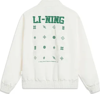 Li-Ning Chinese Culture Jacket Cream White Green AJDT361-1