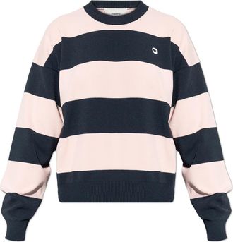 Coperni Gestreept T-shirt met ronde hals - Dames - Ronde hals truien - Roze - S - Truien & Vesten
