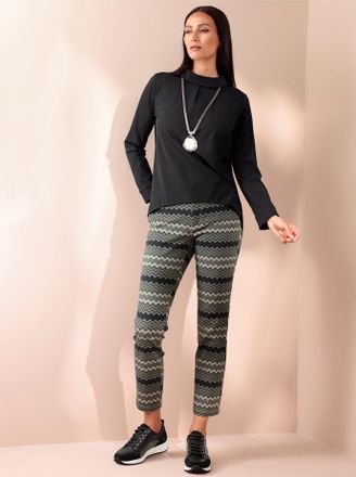 Heine Langarmshirt HEINE Shirt, Damen, Gr. 36, schwarz, 72% Polyamid, 28% Elasthan, unifarben, Rundhals, Shirts Langarmshirt