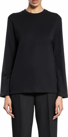 Jil Sander Womens Black Cotton Long Sleeve T-Shirt