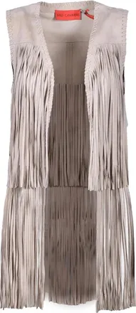Wild Cashmere Leather Vest - Beige