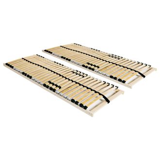 vidaXL Somieres De L&aacute;minas Con 28 Listones 7 Zonas 2 Uds 90x200 Cm Vidaxl
