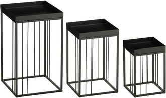 MiCa Decorations Mesa auxiliar Beth Negro H50xB30xL30cm