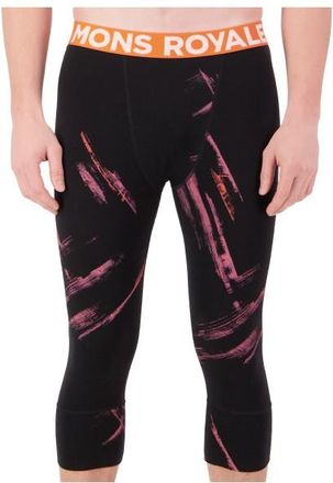 Mons Royale Cascade Merino Flex 200 3/4 Legging Merinounterw&auml;sche f&uuml;r Herren | schwarz