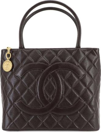 Chanel Brown Grained Calfskin Tote Bag (Pre-Owned)