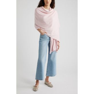 Nordstrom Transitional Knit Travel Wrap in Light Pink at Nordstrom