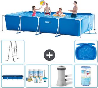 Intex Piscina Con Estructura Rectangular - 450x220x84 Cm - 7-piezas S30258