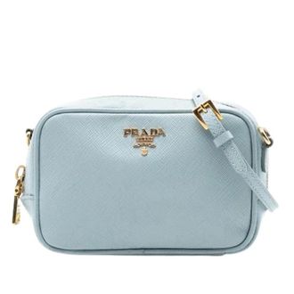 Prada Pre-owned Cross Body Bags, female, Blue, Size: ONE SIZE Pre-owned Saffiano Crossbody Bag