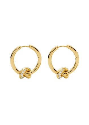 Missoma X Lucy Williams Knot 18ct Gold Vermeil Small Hoop Earrings - One Size