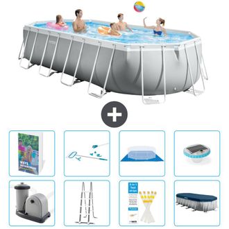 Intex Piscina Prism Frame Oval - 610x305x122 Cm - 9-piezas S595
