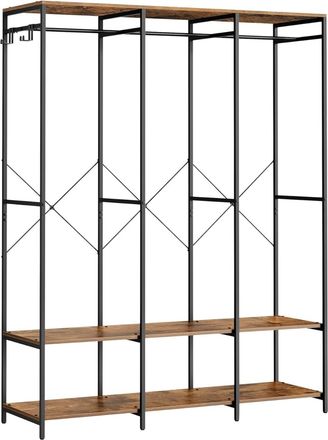 Songmics Perchero de 40 x 141 x 180 cm de color marr&oacute;n r&uacute;stico