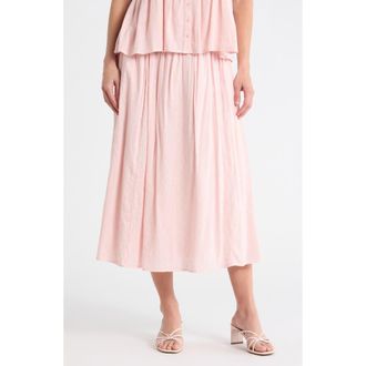 Melrose and Market Clip Dot Midi Skirt in Pink Lotus at Nordstrom Rack, Size Xx-Small