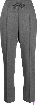 Madison.Maison laminated-band knit pants - women - Spandex/Elastane/Cotton - 46 - Grey