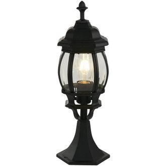 Searchlight Searchlight - Paletto Da Esterno Rustico-Country Bel Aire Alluminio Nero Vetro 1 Luce E27