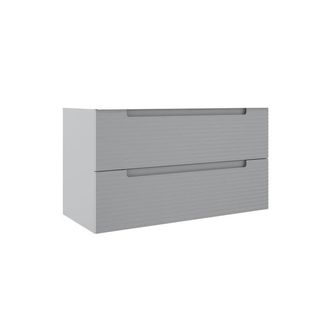 Saniclass Prime Balance Wastafelonderkast - 100x55x44.9cm - 2 lades - Geintegreerde greep - MDF - mat greige (grijs)