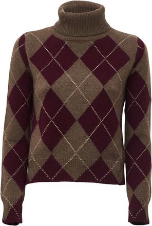 Be You Dolcevita a rombi - - Knitwear - Donna - Multicolore - S