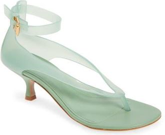 Farm Rio Jelly Kitten Heel Sandal in Dusty Green at Nordstrom, Size 11