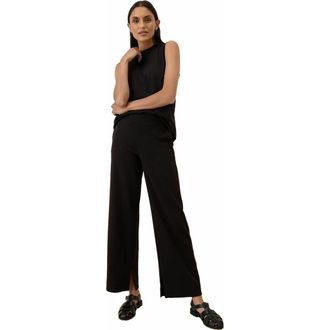 Pact Organic Cotton Airplane Wide Leg Pant - 26 Inseam in Black at Nordstrom, Size Xx-Large 26