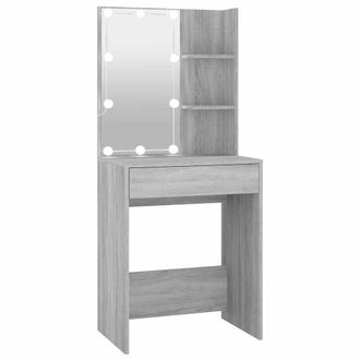 vidaXL Tocador Con Led Color Gris Sonoma 60x40x140 Cm Vidaxl