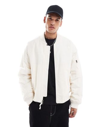 The North Face bomber jacket in white