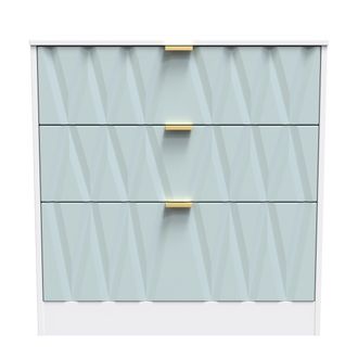 Welcome Furniture Ottawa Ready Assembled 3 Drawer Deep Chest in Duck & White Matt - Welcome Furniture | TJ Hughes