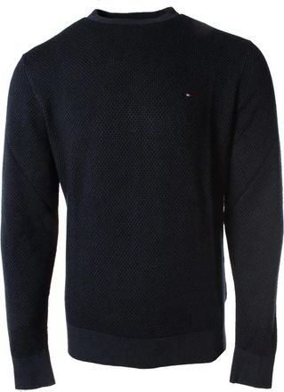 Tommy Hilfiger Blauwe Heren Trui Katoen Kasjmier Mix - Heren - Sweatshirts - Blauw - 2XL - Katoen - Hoodies & sweatvesten