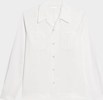 Helmut Lang Mens Poplin Summer Casual Button-Down Shirt