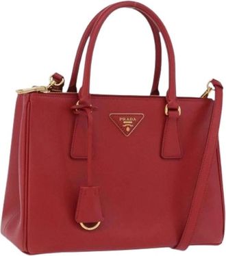 Prada Pre-owned Vintage Hand Bag - Dames - Vintage Handtas - Rood - ONE Size - Leer - Vintage