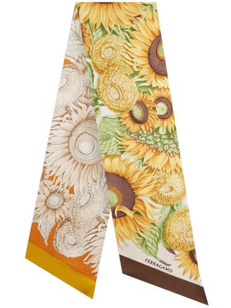 Ferragamo Bandeau Sunflower con stampa - Giallo