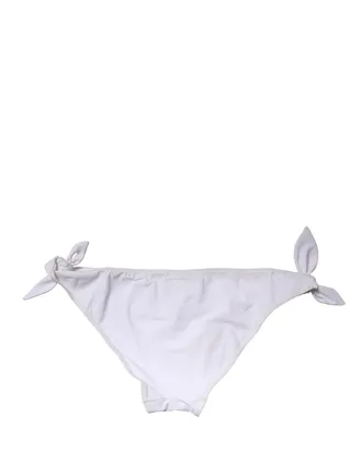 Dolce & Gabbana Womens White Side-Tie Bikini Bottom Swimsuit Swimwear Elastane Nylon Clothing