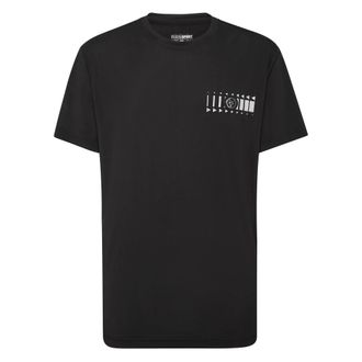 Plein Sport Tops, Heren, Zwart, 3Xl, Nylon, T-Shirt Ronde Hals Racing